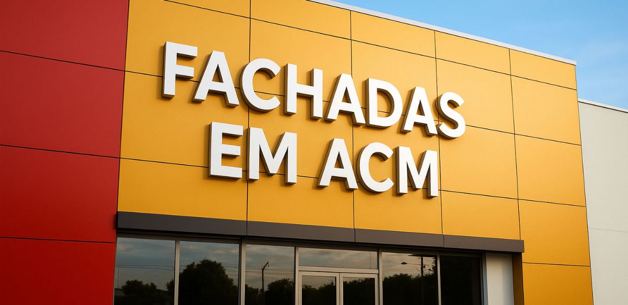Fachadas de ACM sob medida com acabamento profissional em SP